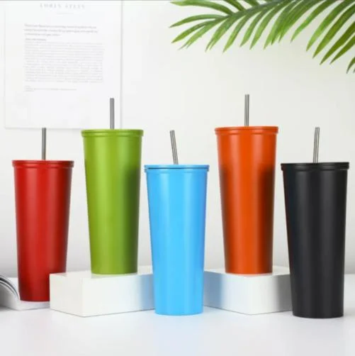 20oz Double Wall Travel Mug with Straw