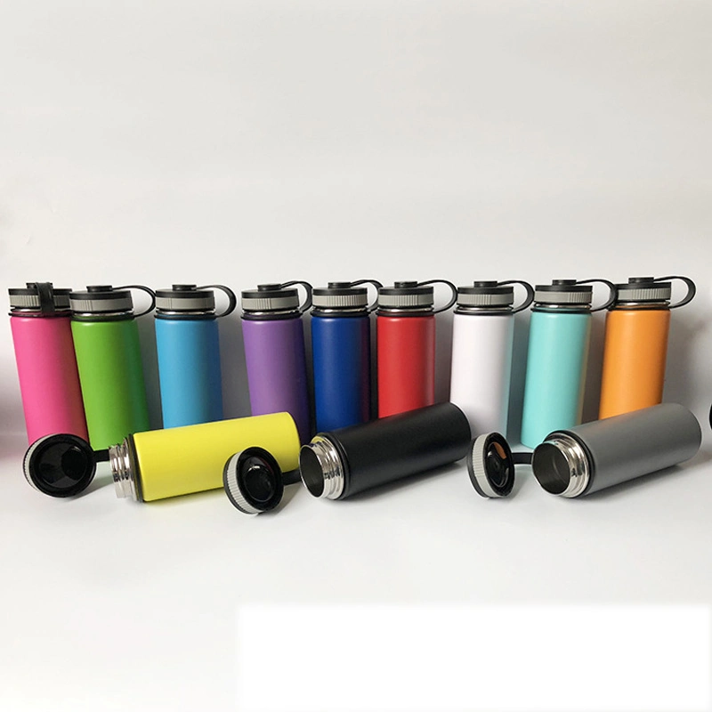 Colorful 18oz/20oz/32oz Stainless Steel Hydro Vacuum Flask with Straw Lid