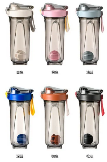 500ml 650ml BPA 무료 플라스틱 단백질 셰이커 병 체육관 셰이커 컵 맞춤형 로고 스포츠 물병 Protien 셰이커